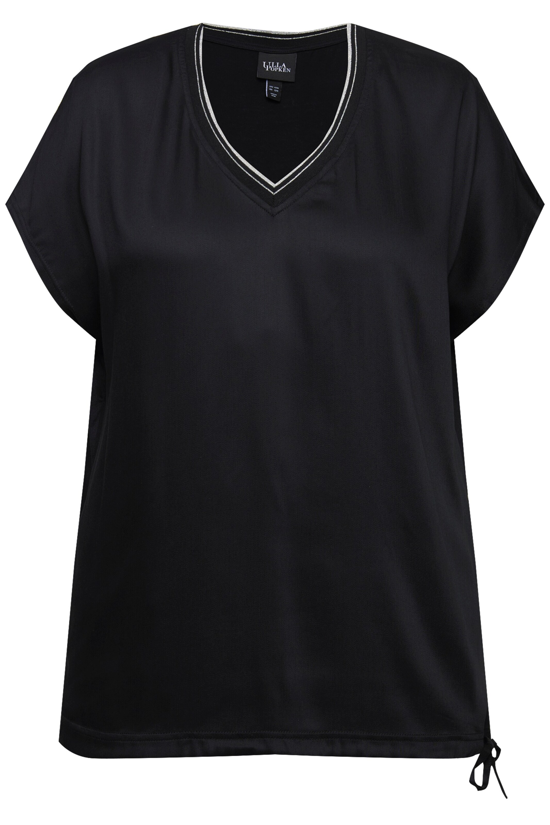 Ulla Popken Bluse in Schwarz: Vorderseite