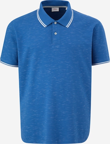 s.Oliver Men Big Sizes Shirt in Blue: front
