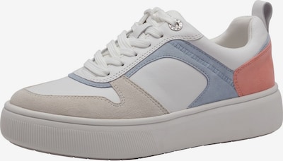 Tamaris Sneaker in 36 in camel / hellblau / cranberry / weiß, Produktansicht