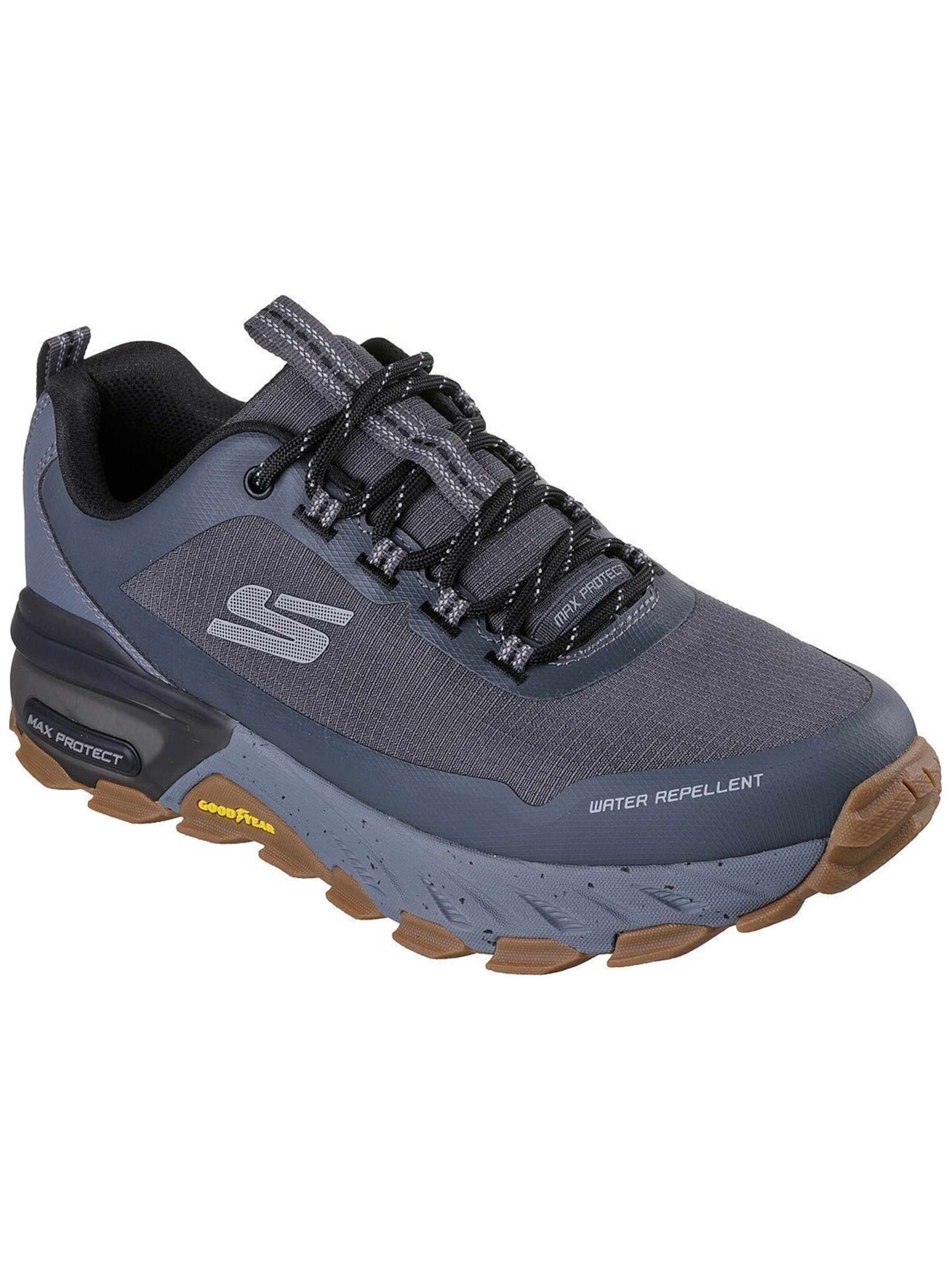 SKECHERS Sneakers laag 'Max Protect - Promote Track' in Grijs: voorkant