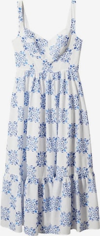 MANGO Summer Dress 'Sicilia' in Blue: front