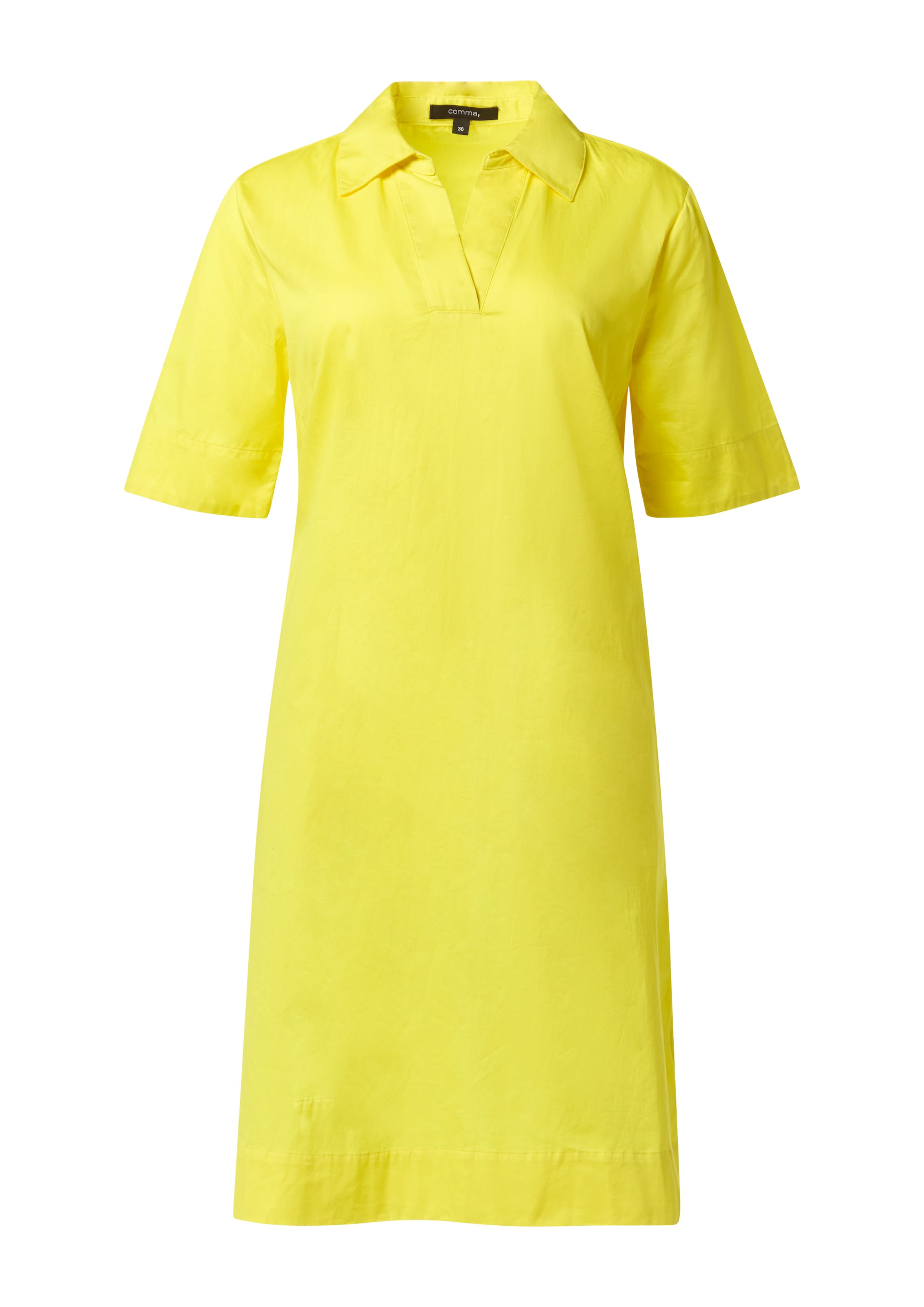 Robe-chemise COMMA en jaune : devant