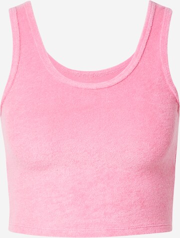 HOLLISTER - Top 'BARE TERRY' em rosa: frente