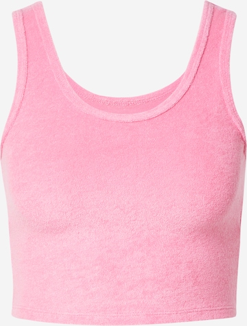 HOLLISTER - Top 'BARE TERRY' em rosa: frente