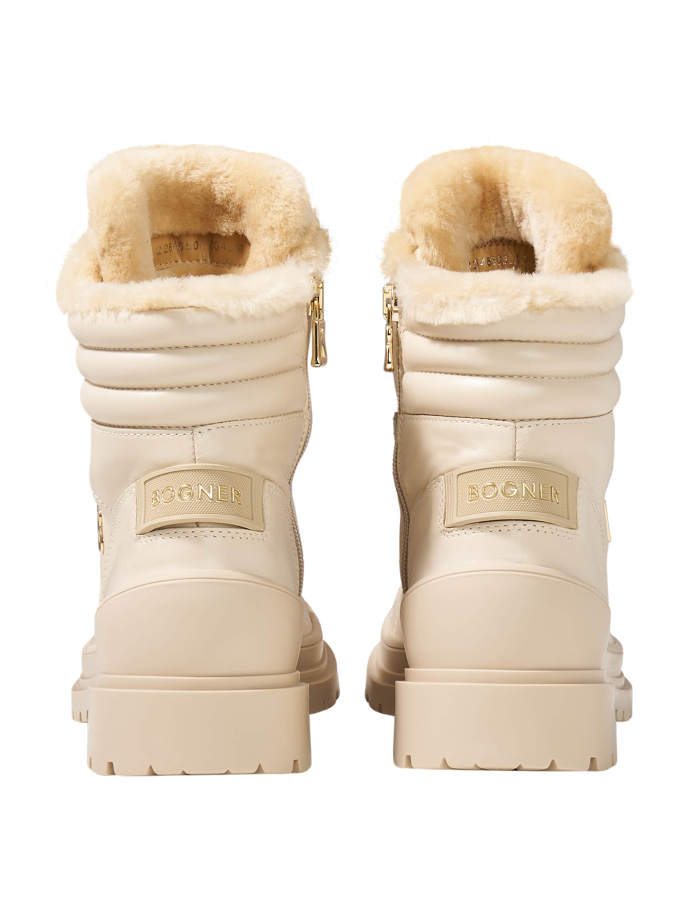 BOGNER Lace-Up Ankle Boots in Beige