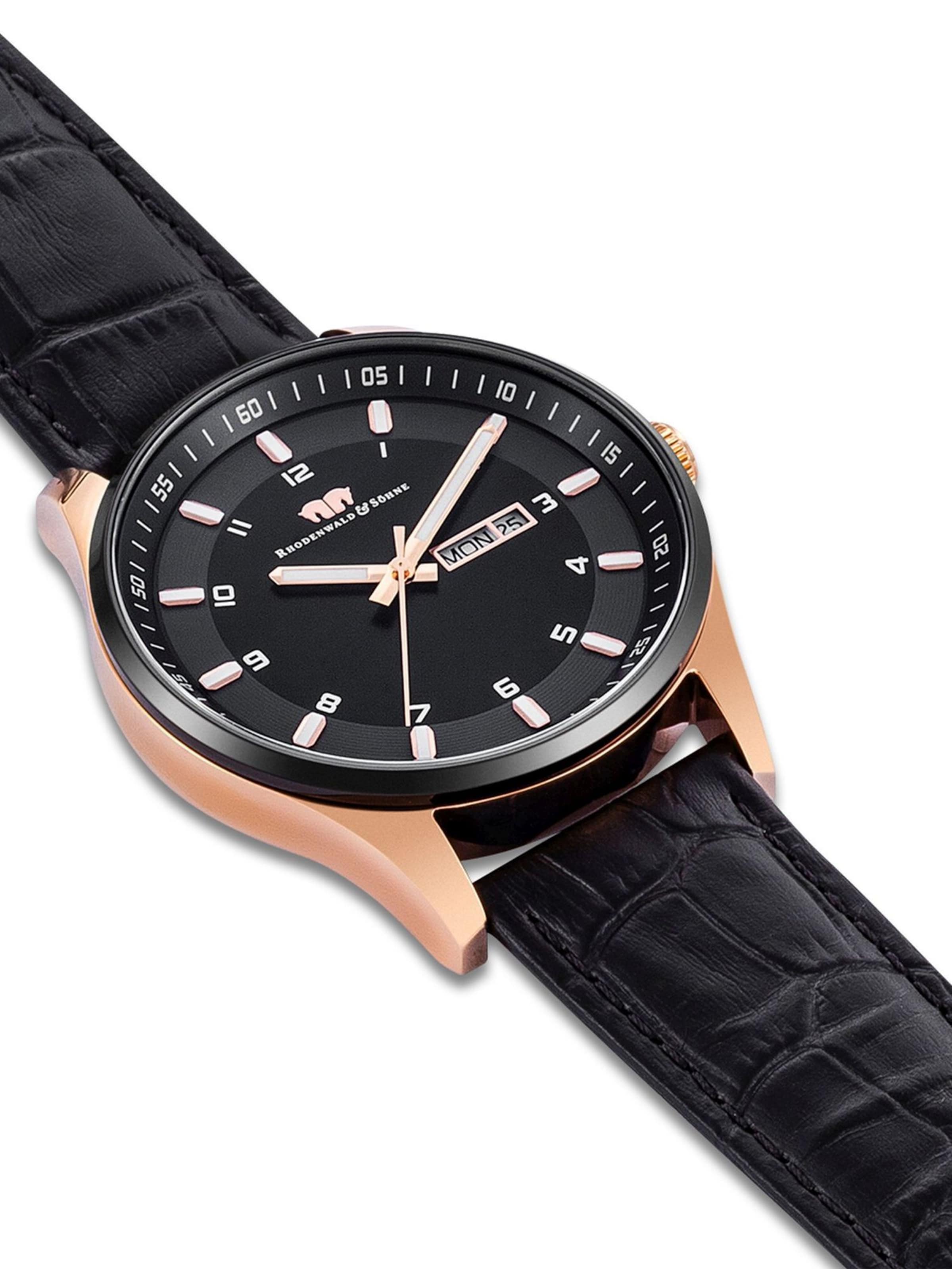 Montre à affichage analogique 'Couragian' Rhodenwald & Söhne en noir
