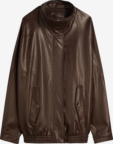Veste mi-saison Bershka en marron : devant