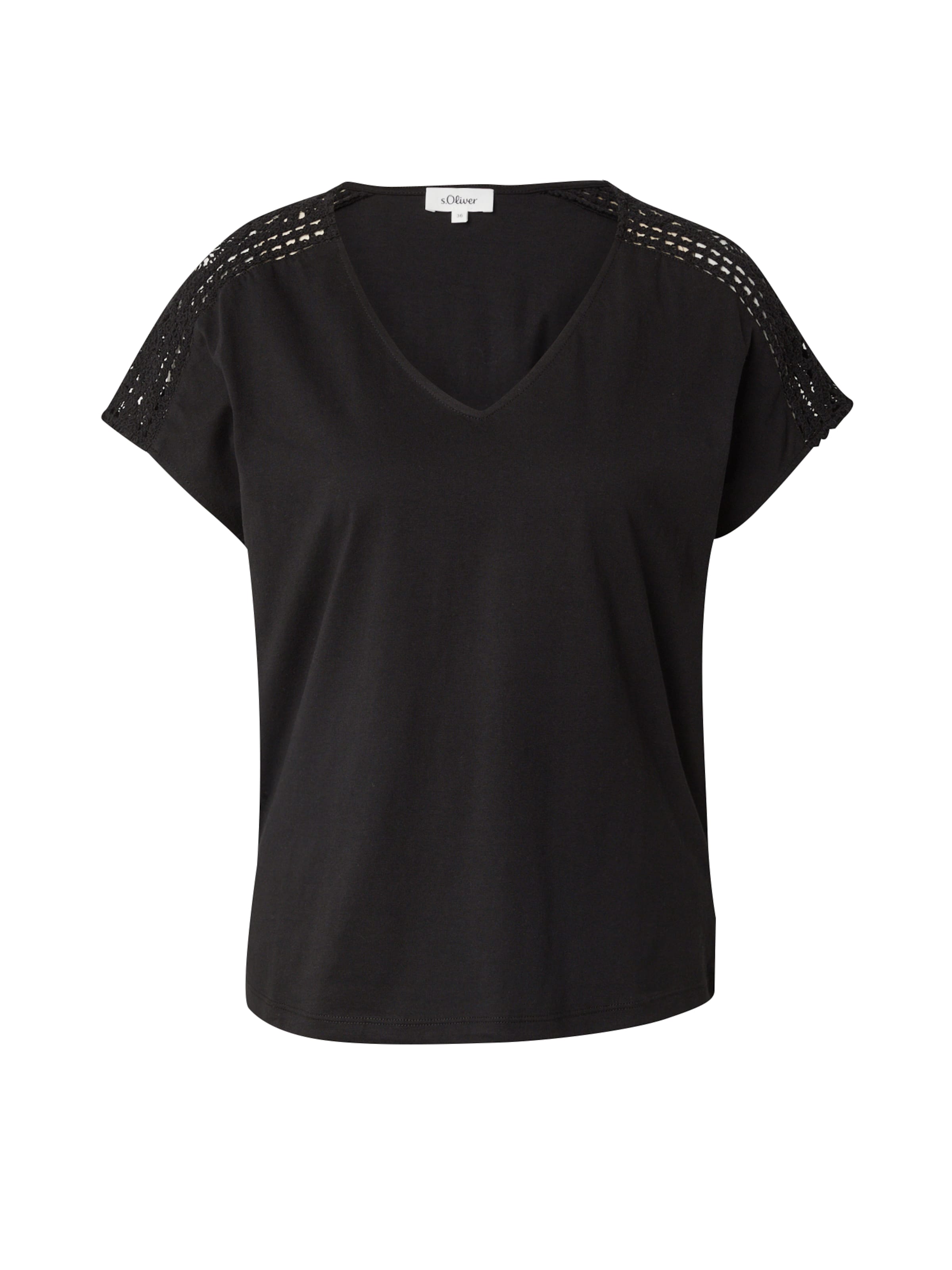 s.Oliver T-Shirt in Schwarz: Vorderseite