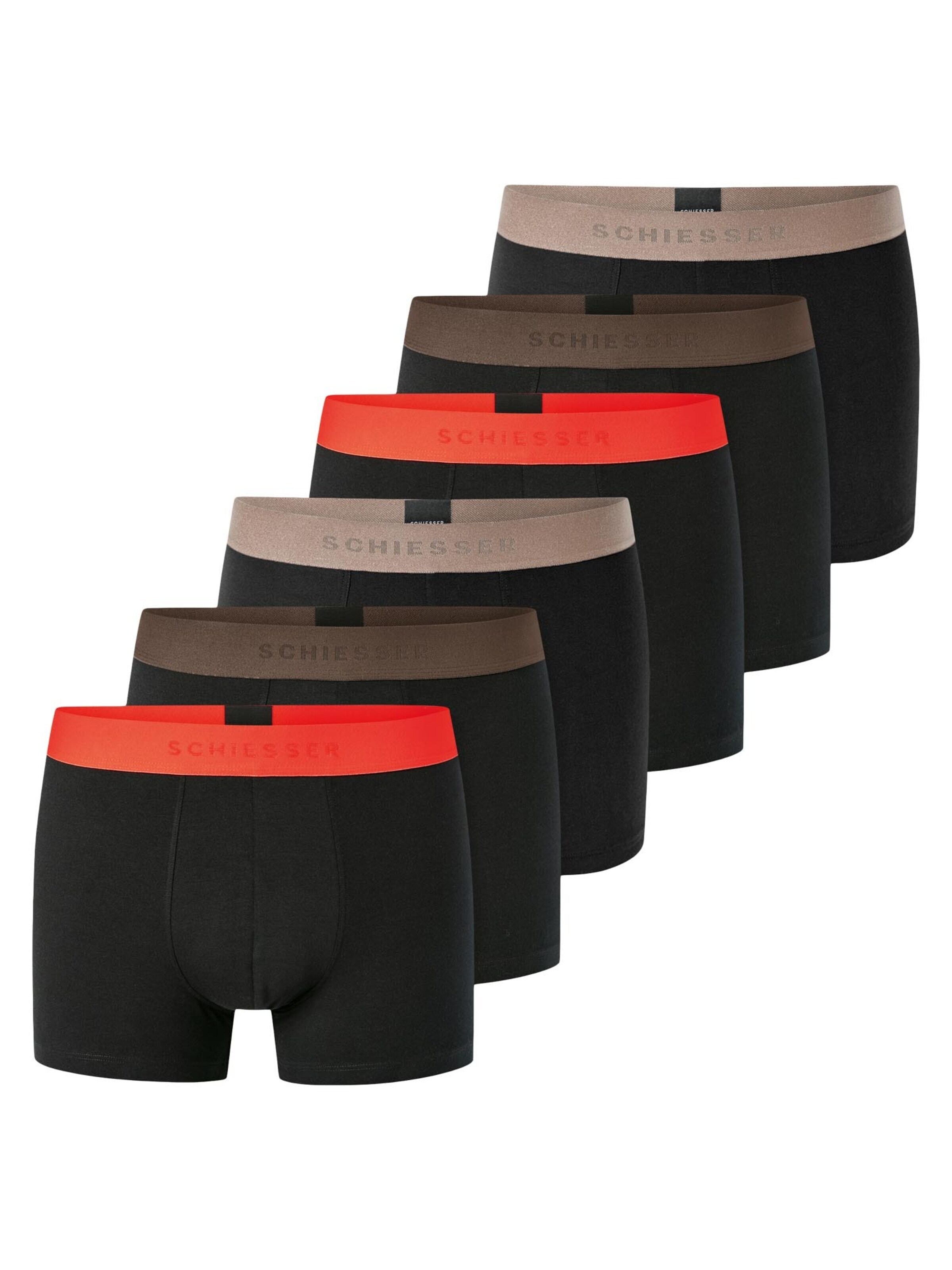 SCHIESSER Boxer shorts '95/5 Cotton' in Black: front