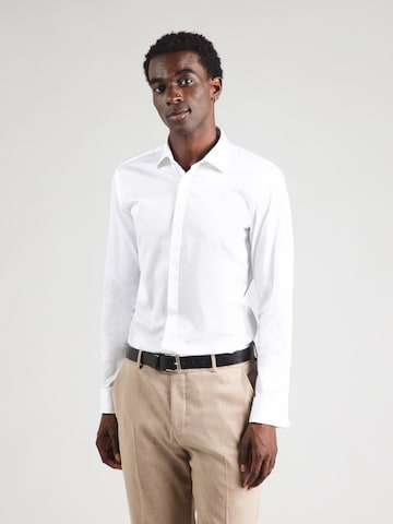 HUGO - Ajuste regular Camisa 'Kennew' en blanco: frente