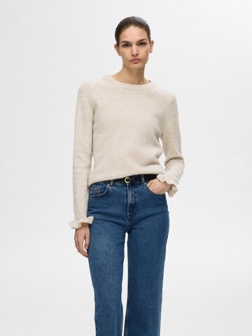 SELECTED FEMME Trui 'FLULU' in Beige: voorkant