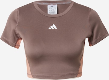 ADIDAS PERFORMANCE - Camiseta funcional en marrón: frente