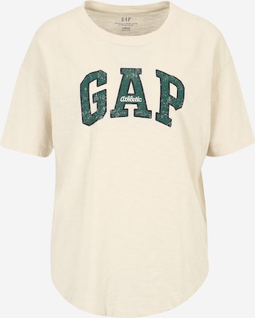 Gap Petite Shirt in Beige: front