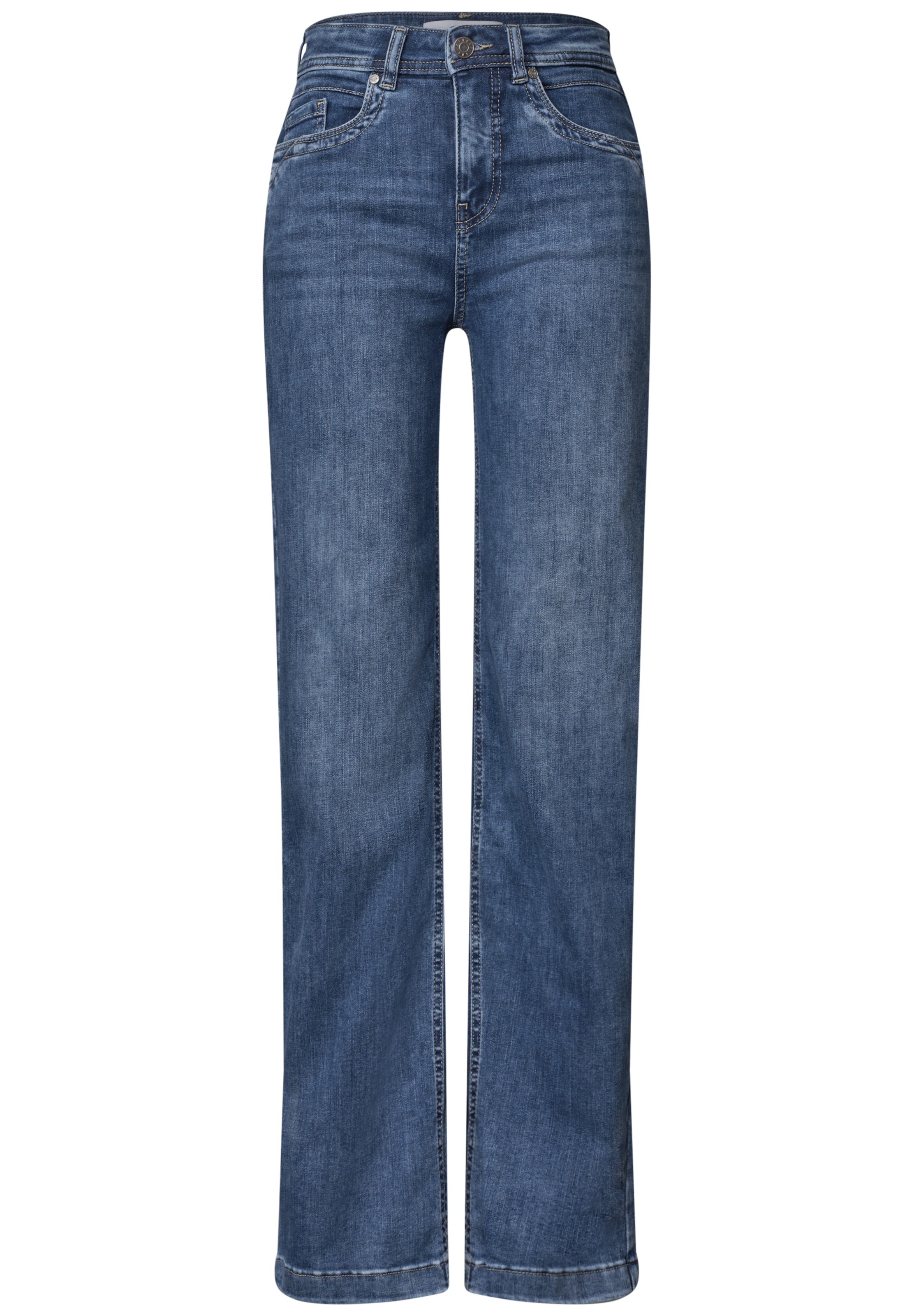 STREET ONE Wide Leg Jeans 'Emee' in Blau: Vorderseite