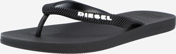 DIESEL Teenslippers 'Sa-Kaukay' in Zwart: voorkant