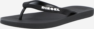 DIESEL T-Bar Sandals 'Sa-Kaukay' in Black: front