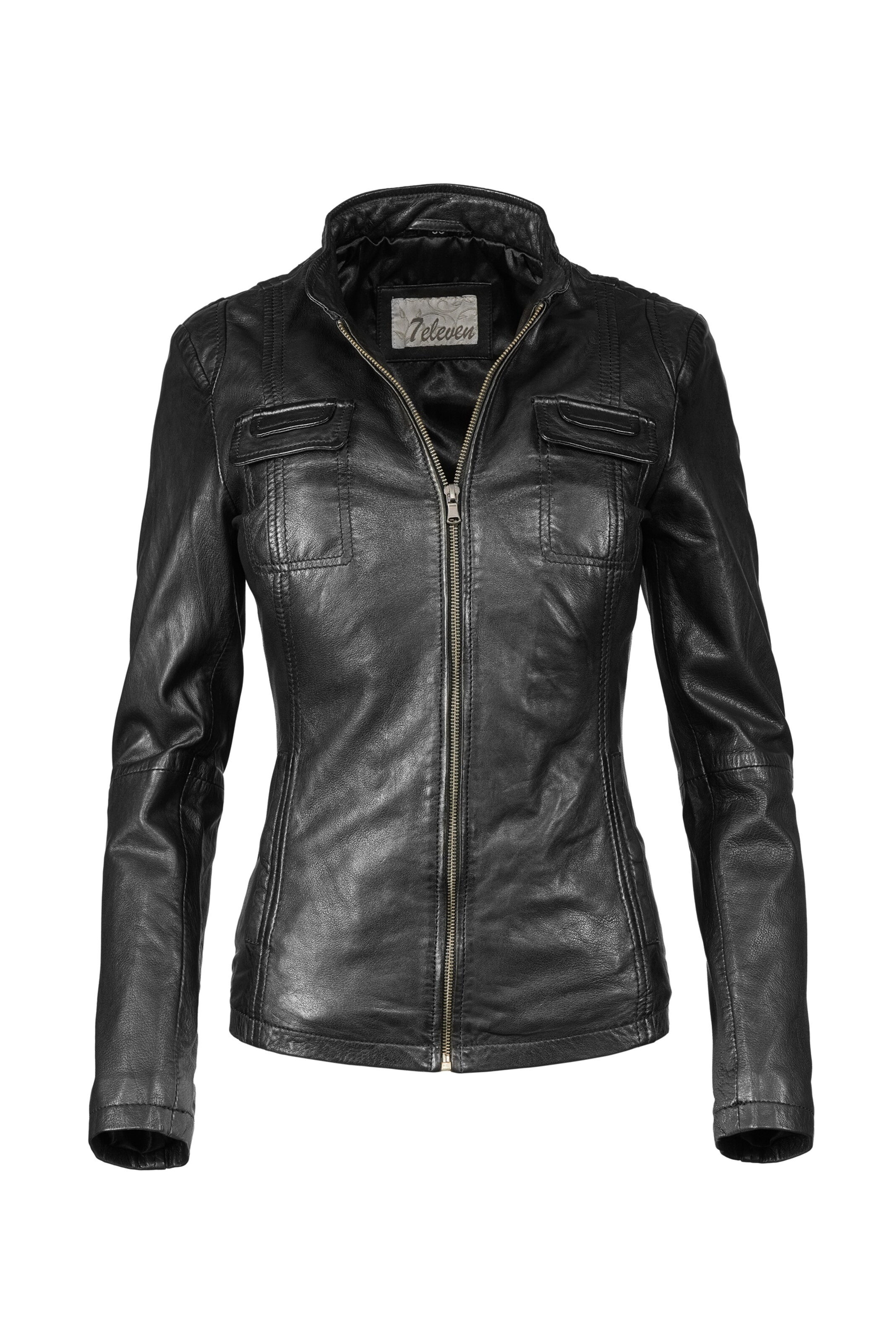 7ELEVEN Tussenjas 'SEFlavia' in Zwart: voorkant