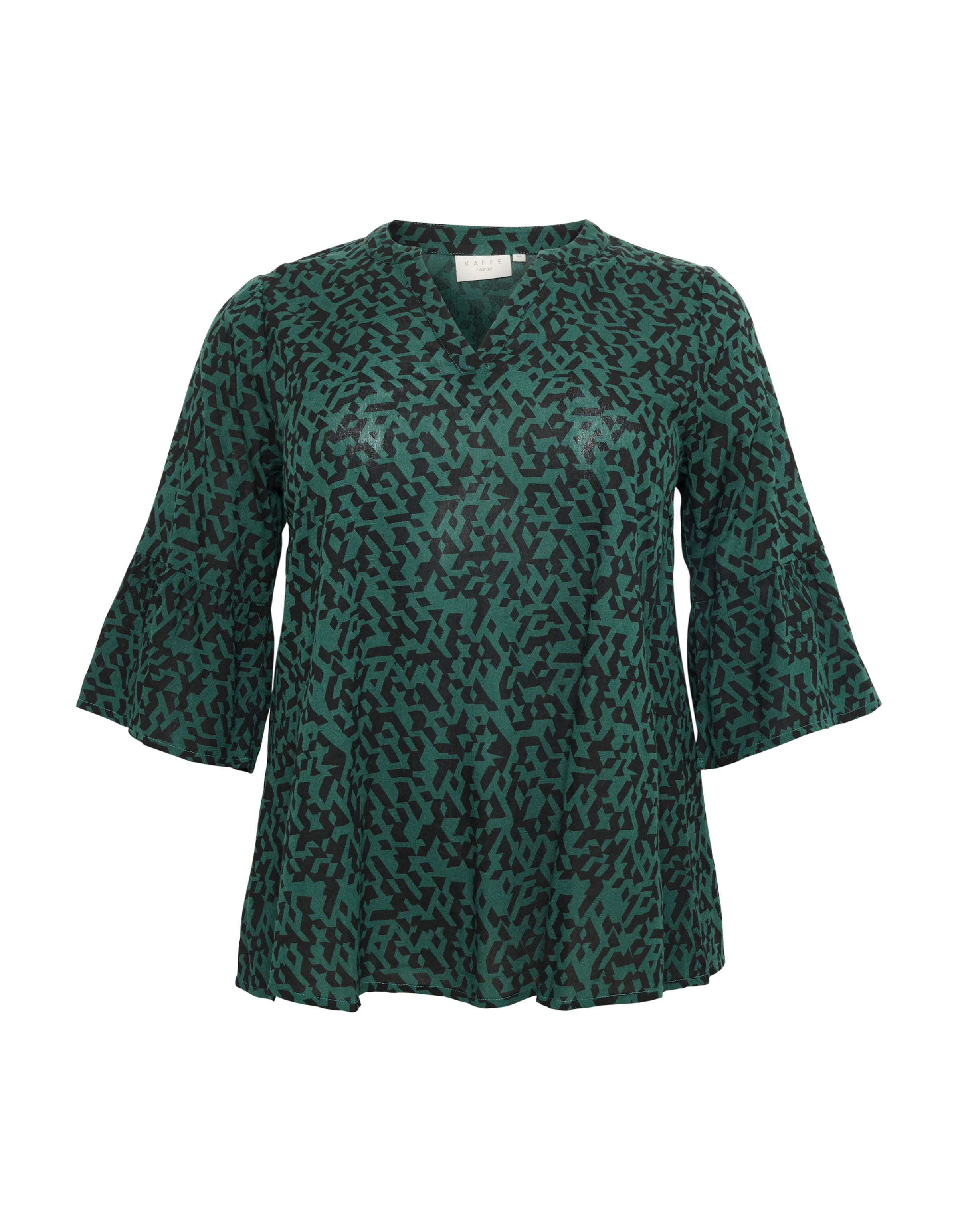 Camicia da donna 'Cedite' di KAFFE CURVE in verde: frontale