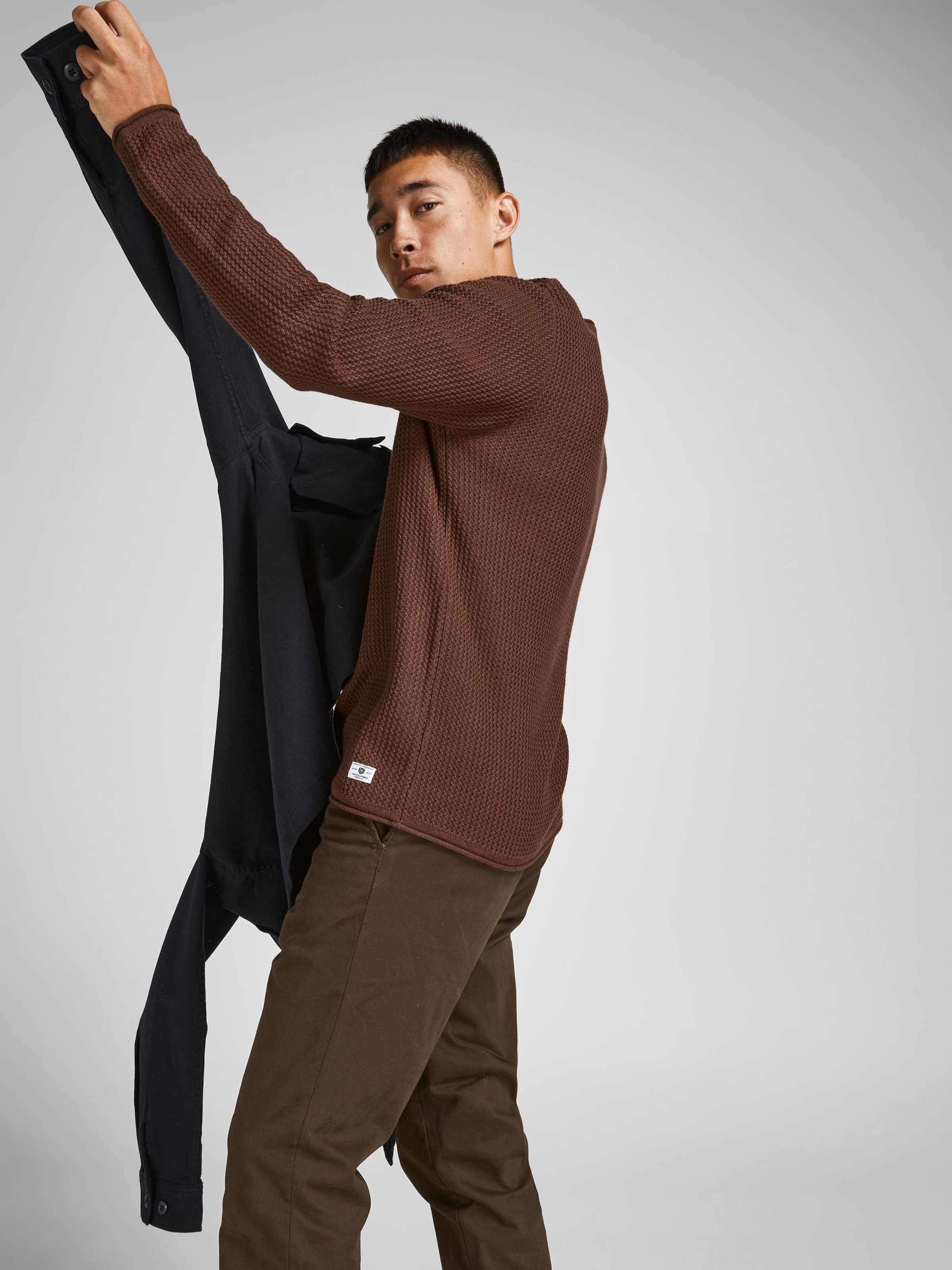 Männer Pullover & Strick JACK & JONES Pullover 'Carlos' in Schoko - IH46500 Männer Pullover & Strick JACK & JONES Pullover 'Carlos' in Schoko - IH46500