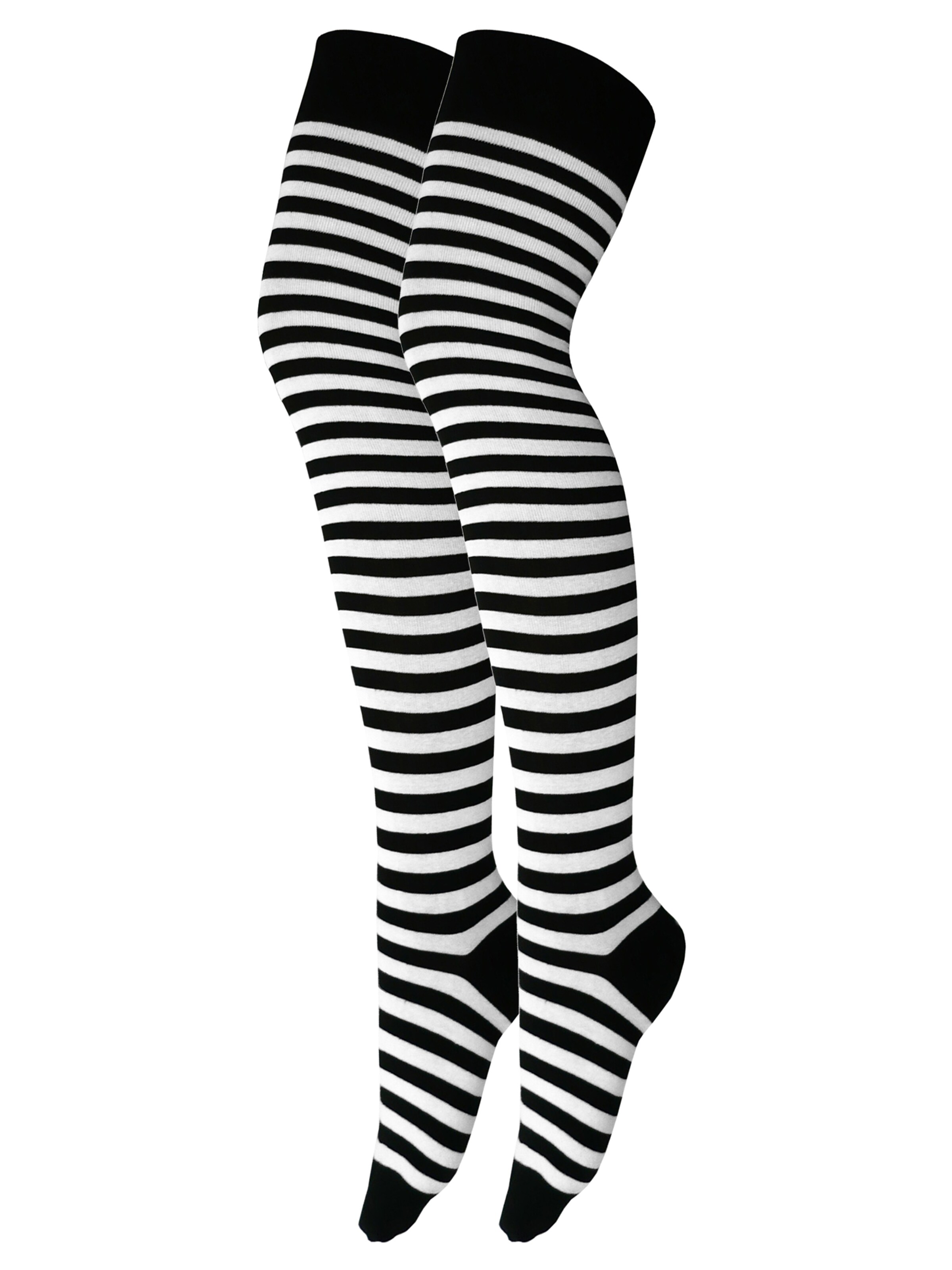 Chaussettes montantes Yenita en noir : devant