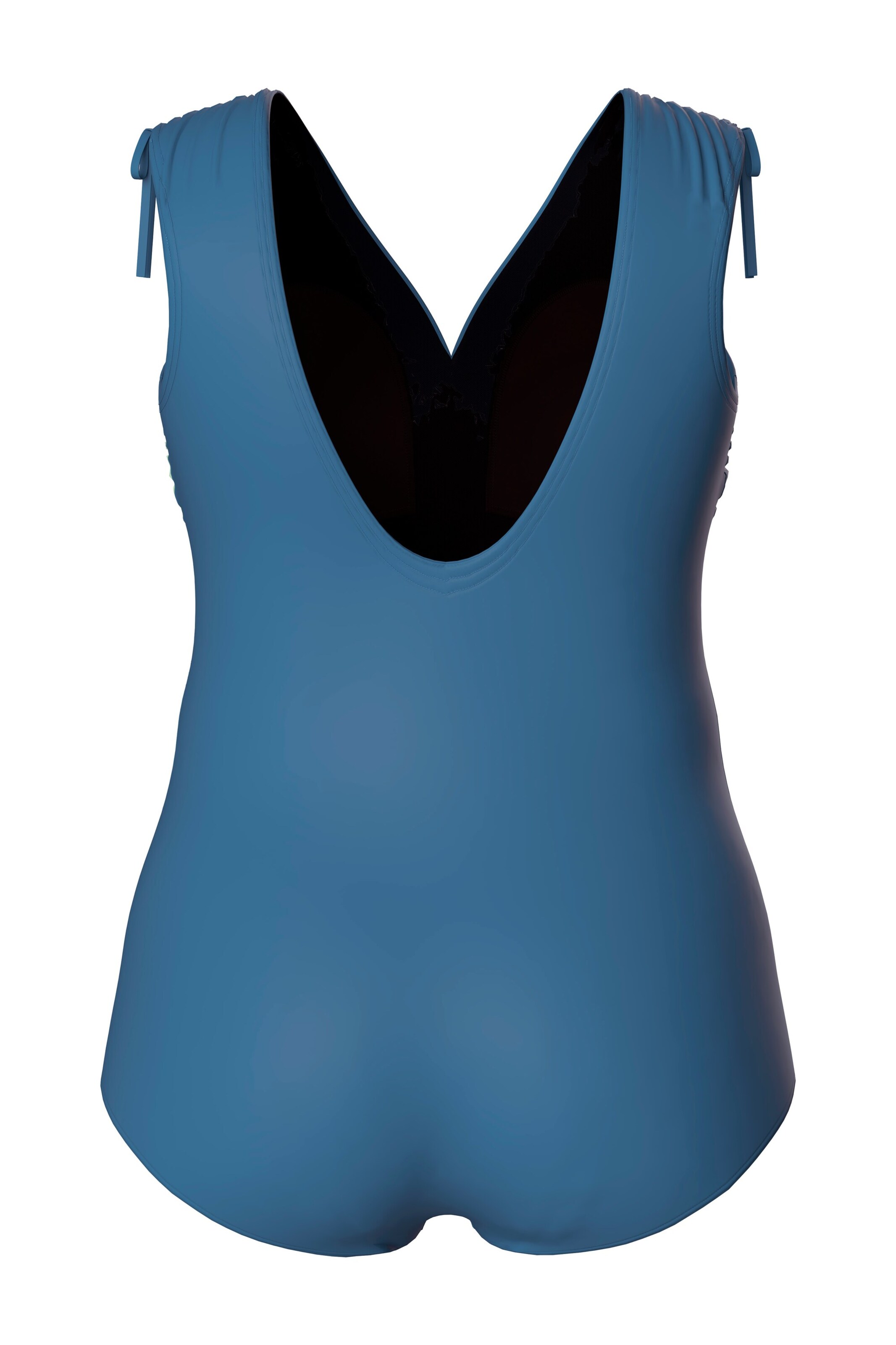 Ulla Popken Triangel Badeanzug in Blau