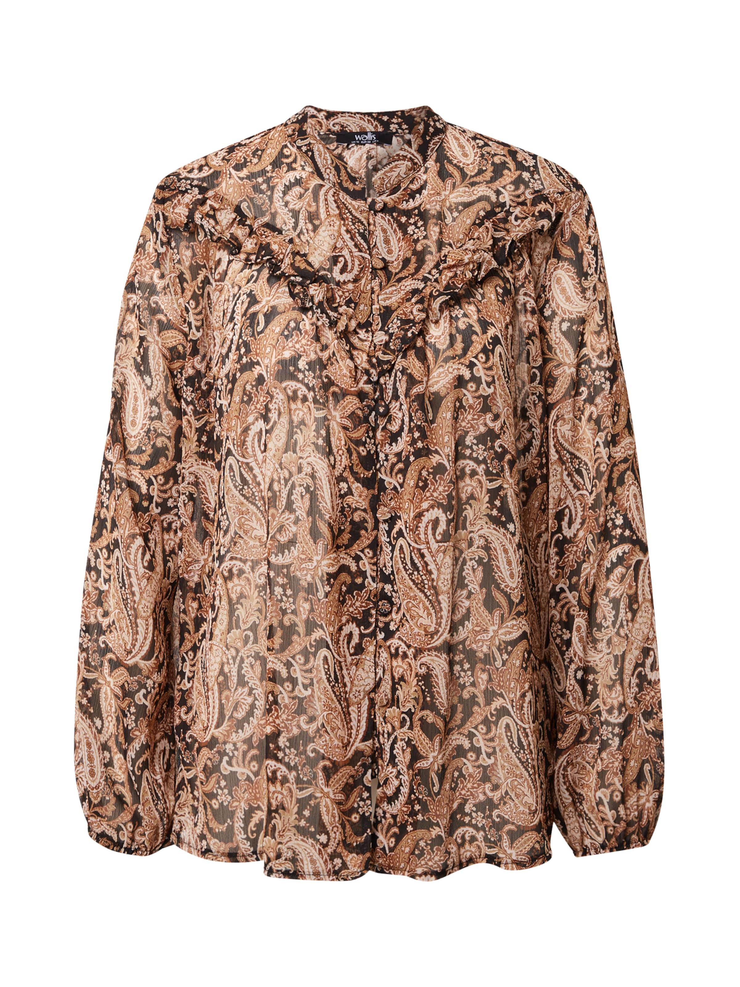 Wallis Curve Blouse in Brown: front