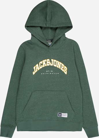 Jack & Jones Junior Mikina 'WOODLAND' – zelená: přední strana