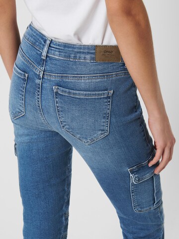 ONLY Tapered Cargojeans 'Missouri' i blå