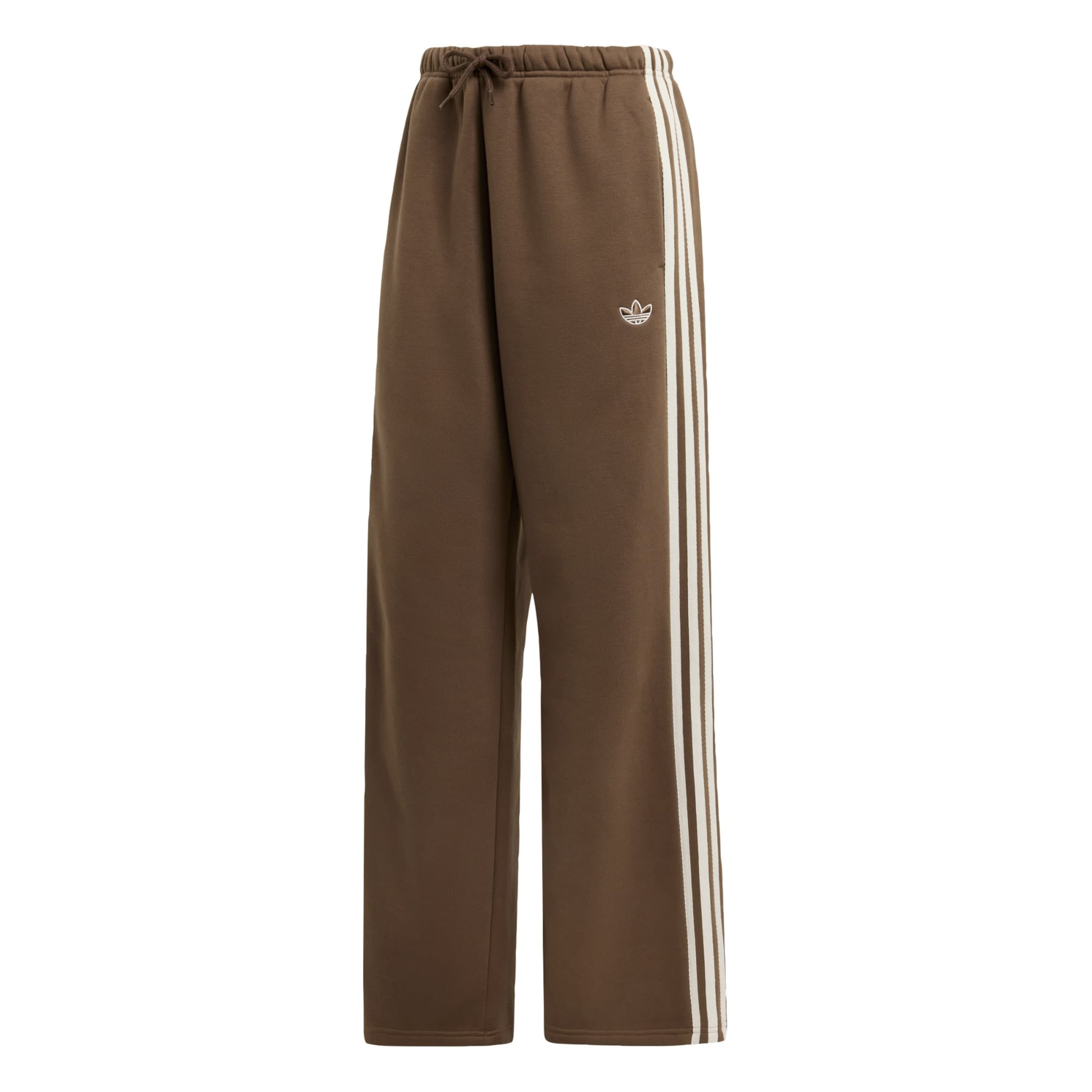 ADIDAS ORIGINALS Wide leg Byxa 'AdiSignature' i brun: framsida