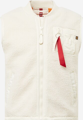 Gilet di ALPHA INDUSTRIES in bianco: frontale