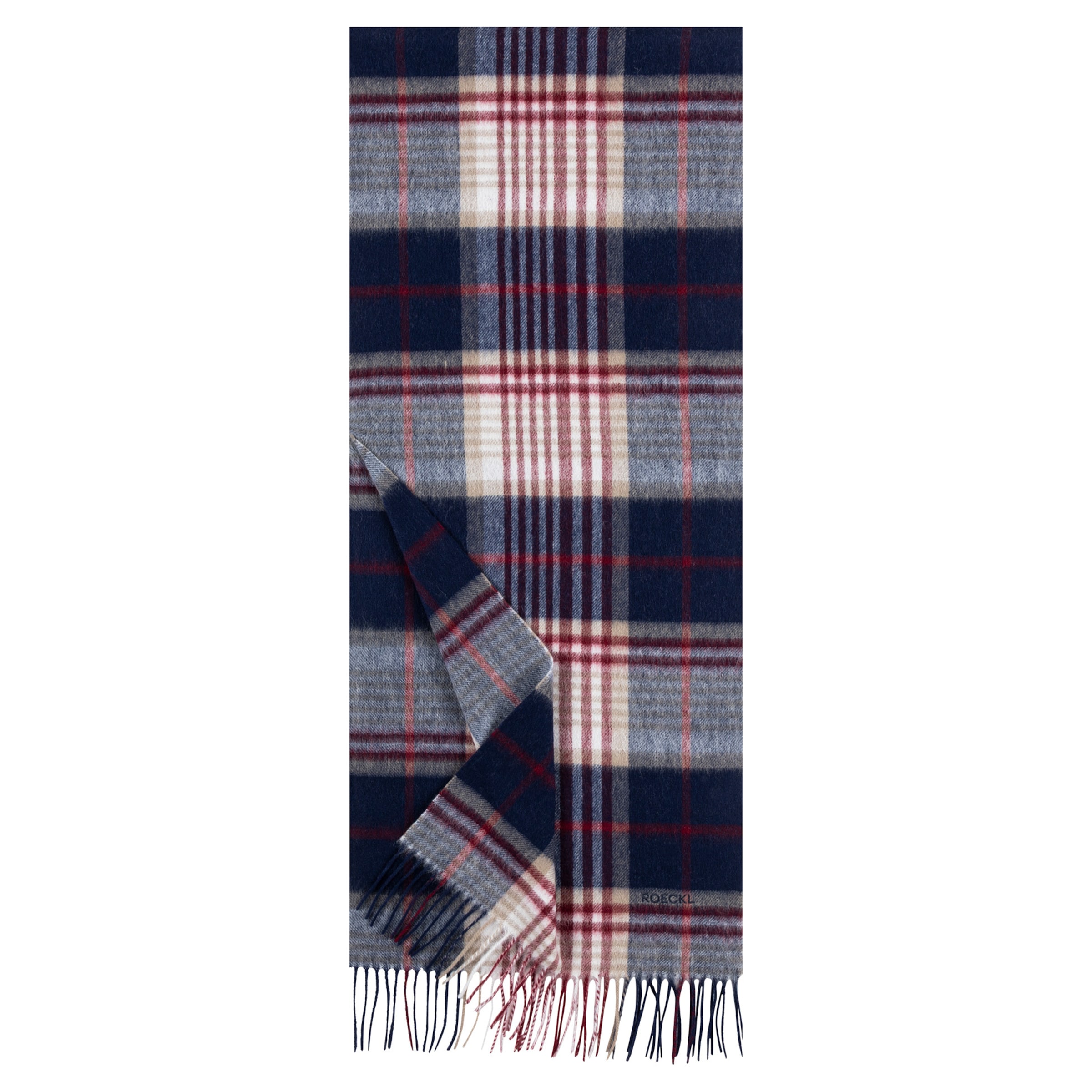 Roeckl Sjaal ' MODERN GLENCHECK ' in Blauw: voorkant