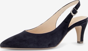 GABOR Slingback Pumps in Blue: front
