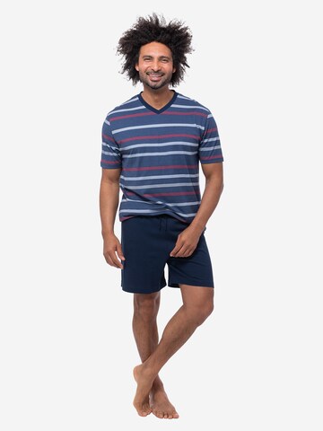 Ammann Short Pajamas 'Night & Home Cotton' in Blue