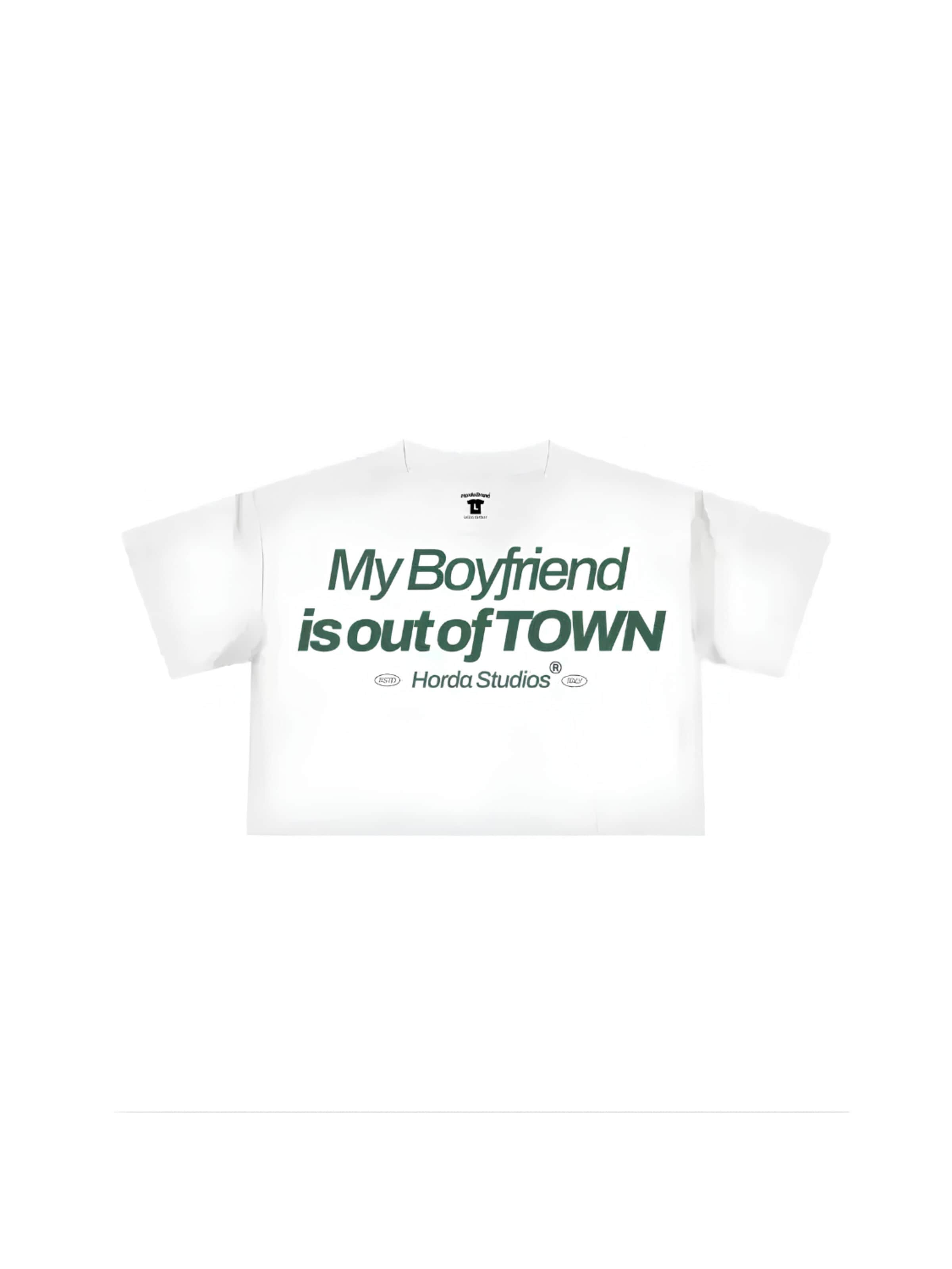 Horda Shirt 'T-shirt Cropped 100% Cotone 200 Gsm Out Town' in White: front