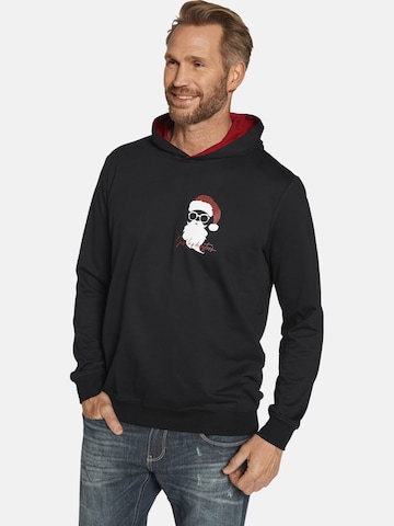 Jan Vanderstorm Sweatshirt ' Freerik ' in Zwart: voorkant