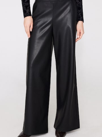 Tezenis Wide Leg Hose in Schwarz: Vorderseite