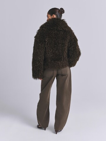 Giacca invernale 'OVERSIZED FURRY FUR JACKET' di AEMMI in marrone