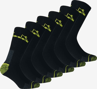 Calzino sportivo Diadora di colore verde neon / nero, Visualizzazione prodotti