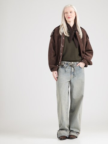 NÜMPH Sweter 'DAYA' w kolorze zielony