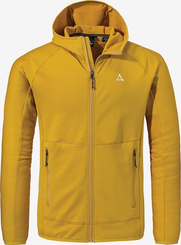 Veste en polaire fonctionnelle ' Hiking Fleece Hoody Style Cascata MNS ' Schöffel en jaune : devant
