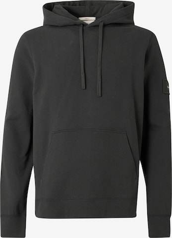 Bluză de molton de la Calvin Klein Jeans pe negru: față