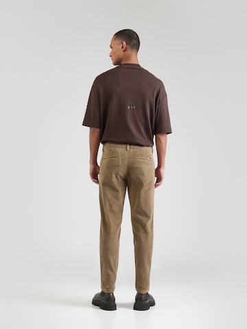 Coupe slim Pantalon chino 'Kenn' Bruun & Stengade en gris