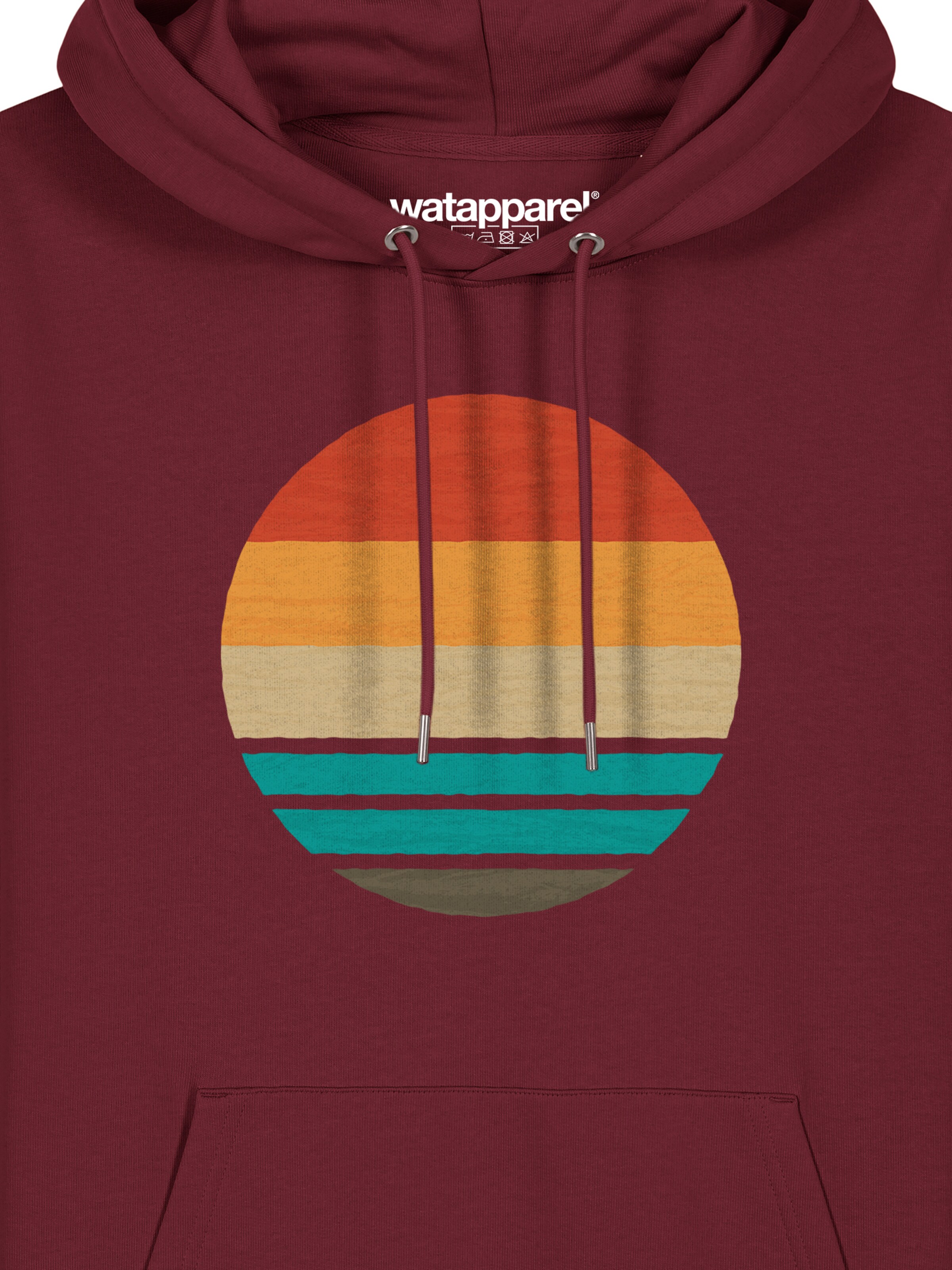 Watapparel Sweatshirt ' Retro Sunset Ocean ' in Red