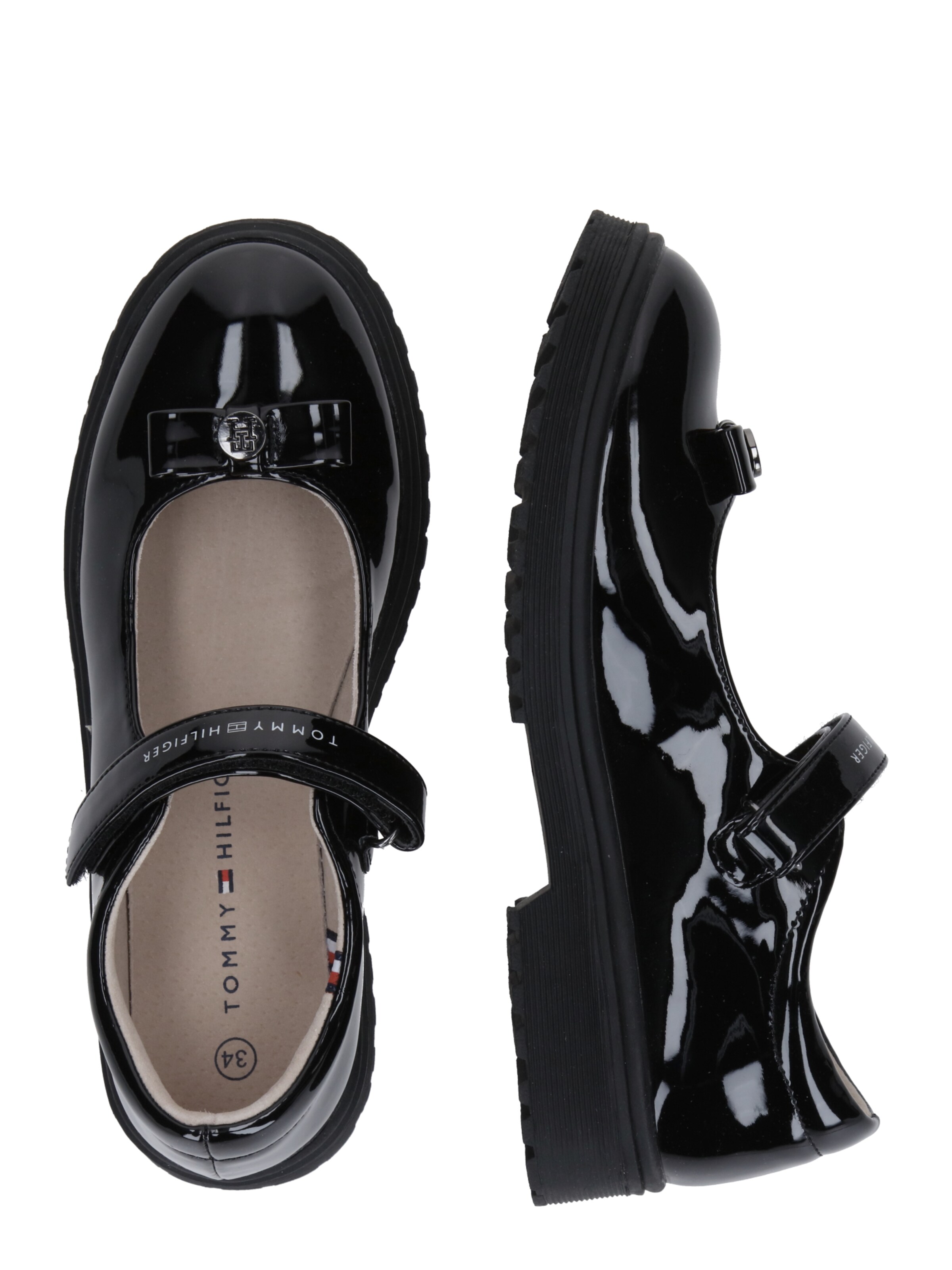 TOMMY HILFIGER Baleríny – černá