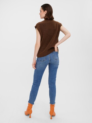 VERO MODA Sweater 'VIGGA' in Brown