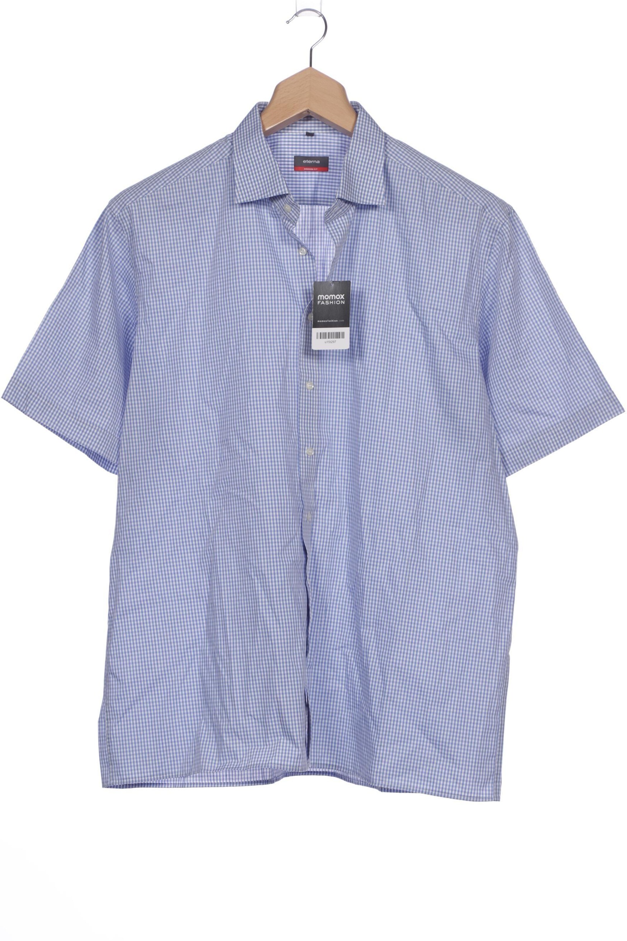 ETERNA Button Up Shirt in XXL in Blue: front