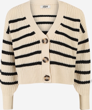 JDY Petite Knit Cardigan 'Justy Lea' in Beige: front