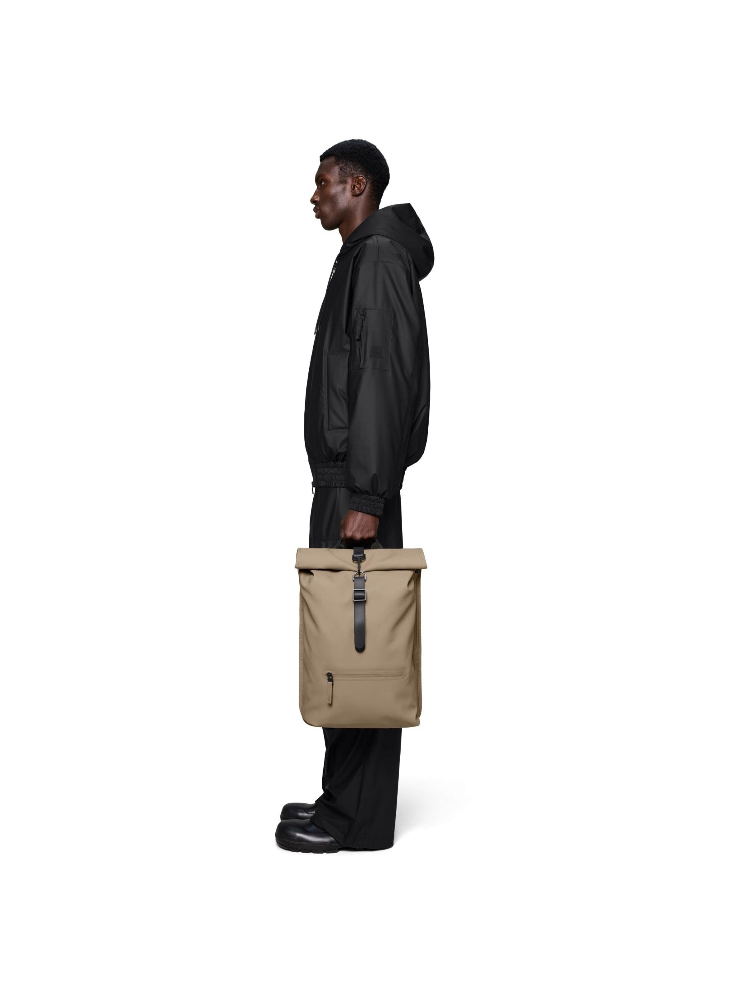 RAINS Backpack 'Rolltop' in Beige
