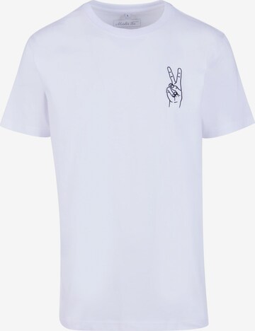 T-Shirt 'Peace Sign' Mister Tee en blanc : devant