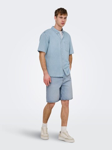 Only & Sons Regular Fit Hemd 'ONSOrson' in Blau